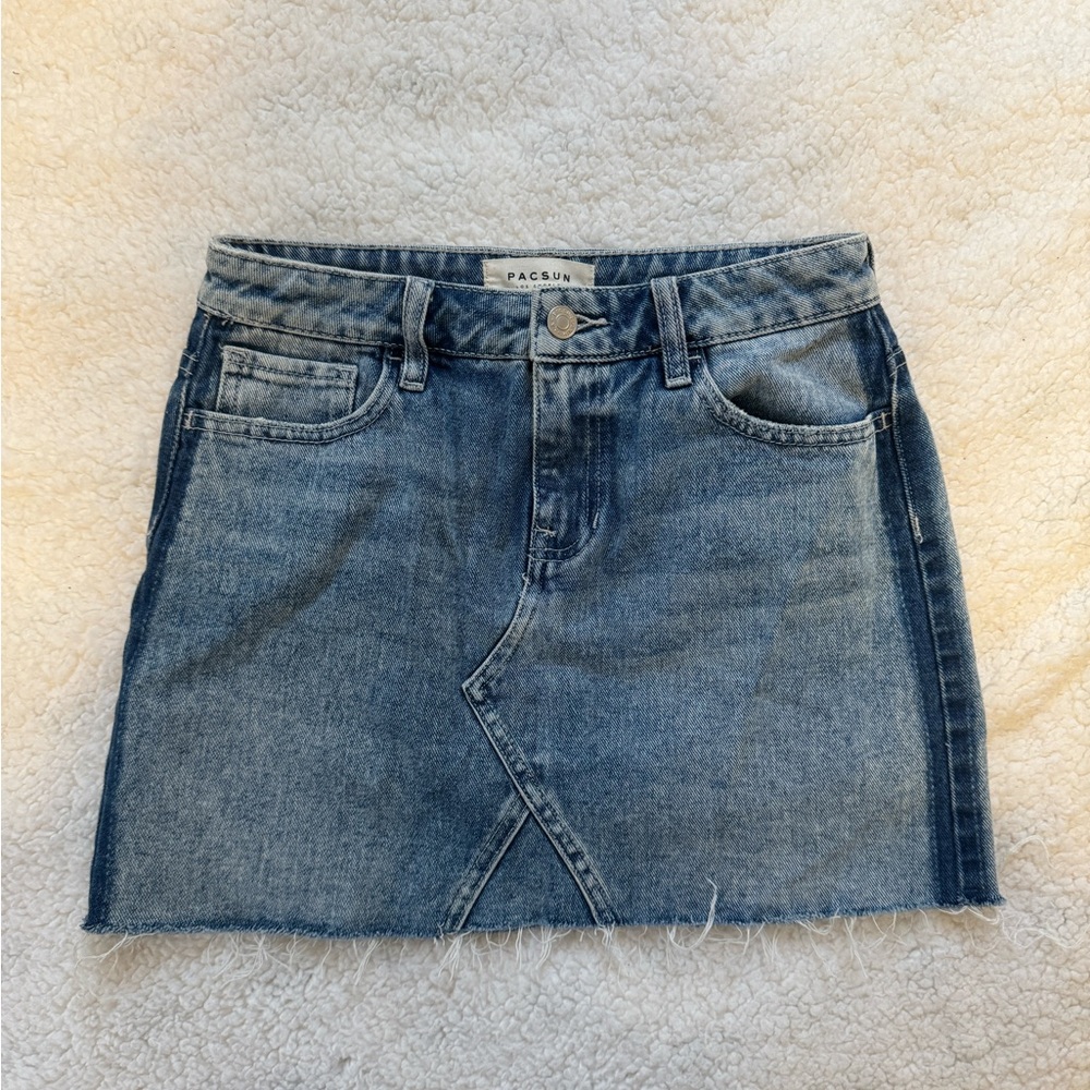 pacsun denim mini skirt